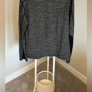lululemon athletica Black and Gray Striped Shirt